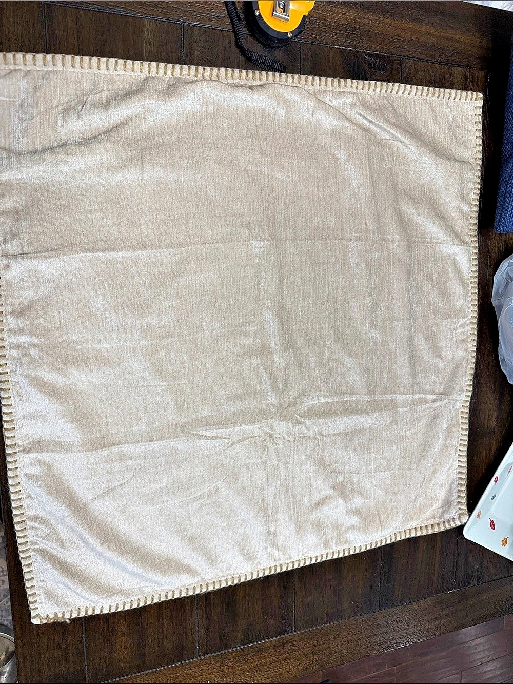 Cream Square Throw Pillow Cover